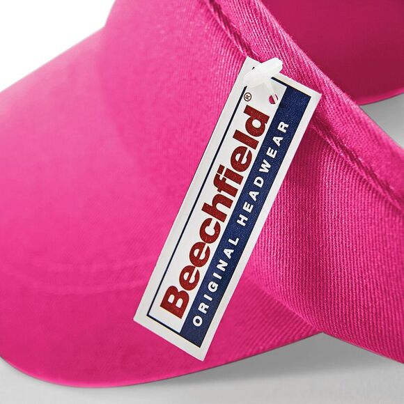 Beechfield Unisex Sports Visor / Headwear / Fuchsia - Picture 4 of 4